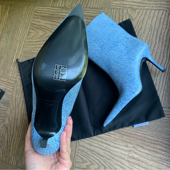 NWT Alexander Wang Delphine 90mm denim boots - Picture 7 of 12